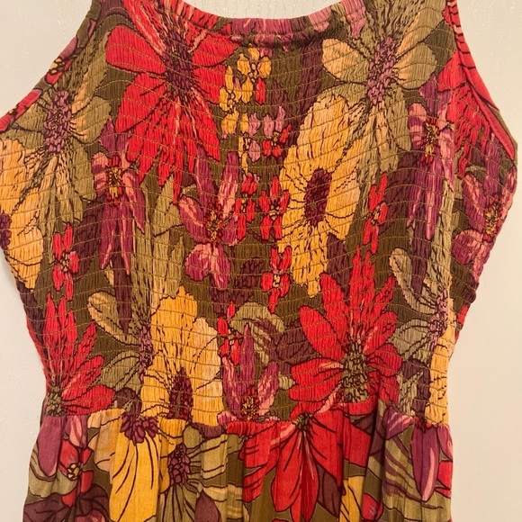 Nostalgia Ruffled Tiered Red and Yellow Maxi Dress - Picture 2 of 8